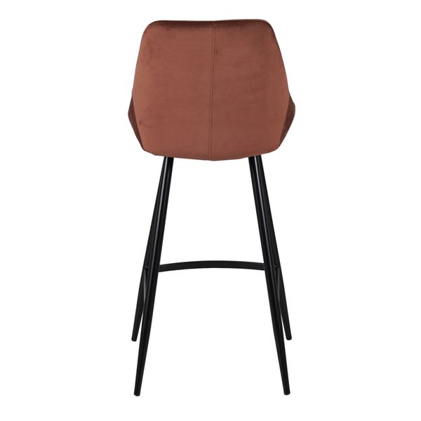 Chaise snack en velours marron