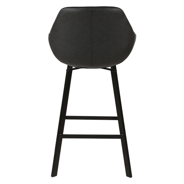 Chaise de bar pivotante noir mat