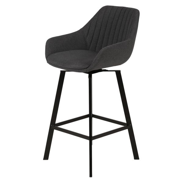 Chaise de bar pivotante gris foncé