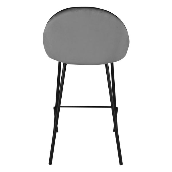 Chaise de bar velours anthracite