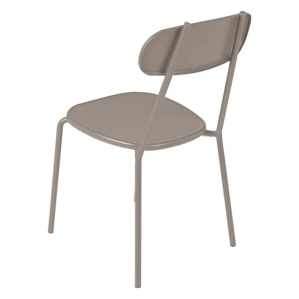Chaise repas outdoor métal taupe