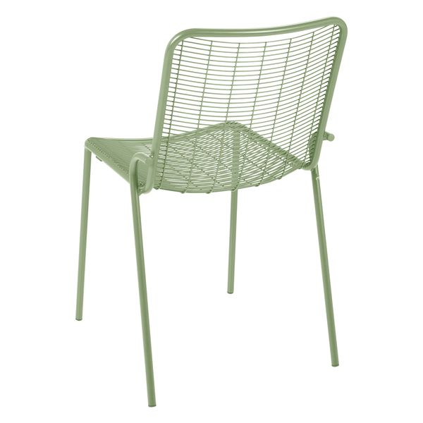 Chaise repas outdoor métal vert amande