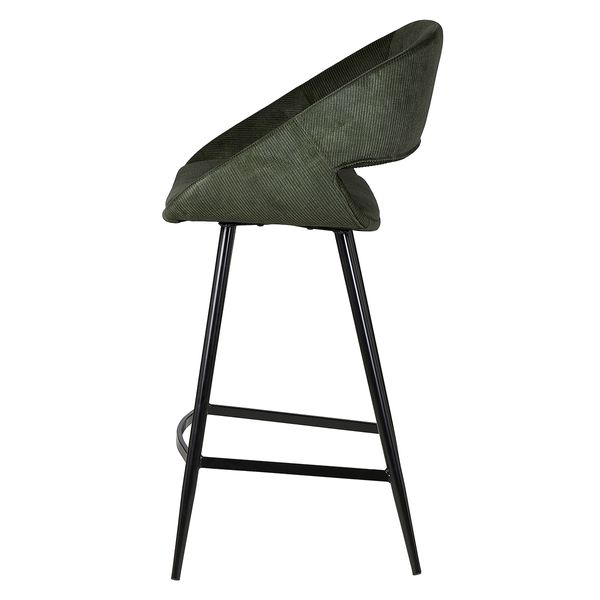 Chaise snack velours c?telé vert foncé