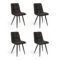 Chaise repas tissu noir anthracite