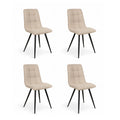 Chaise repas tissu beige