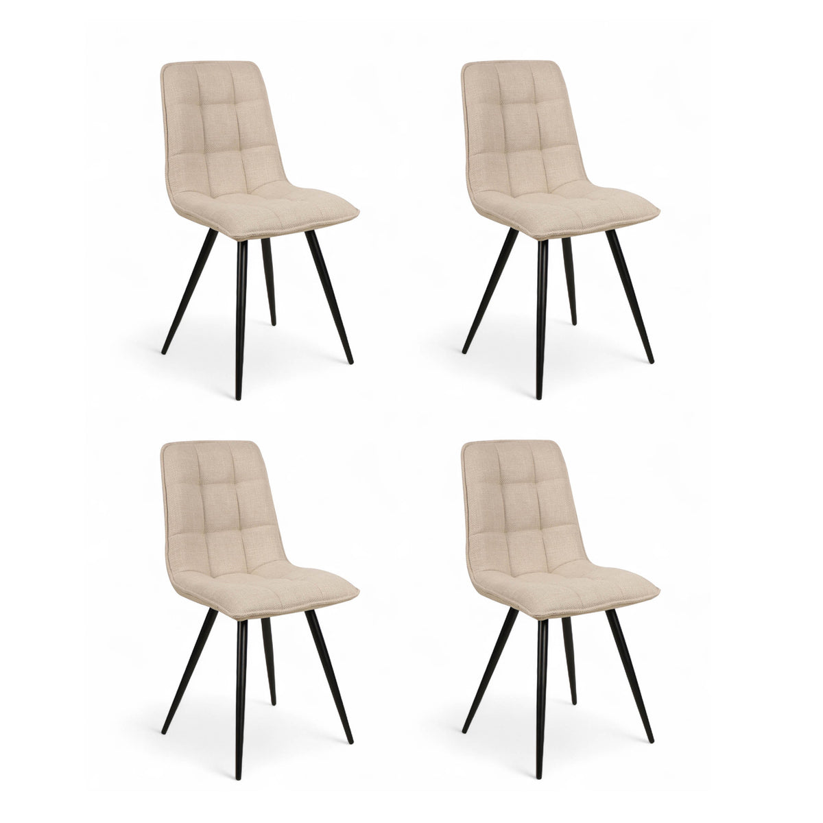 Chaise repas tissu beige