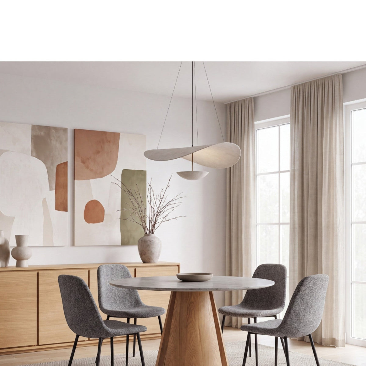 Table repas céramique D 120 cm