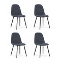 Chaise repas tissu bleu foncé