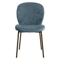 Chaise repas tissu bleu foncé