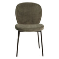 Chaise repas tissu vert foncé