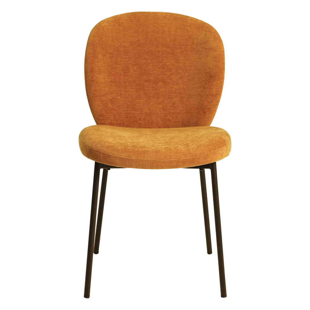 Chaise repas tissu cuivre