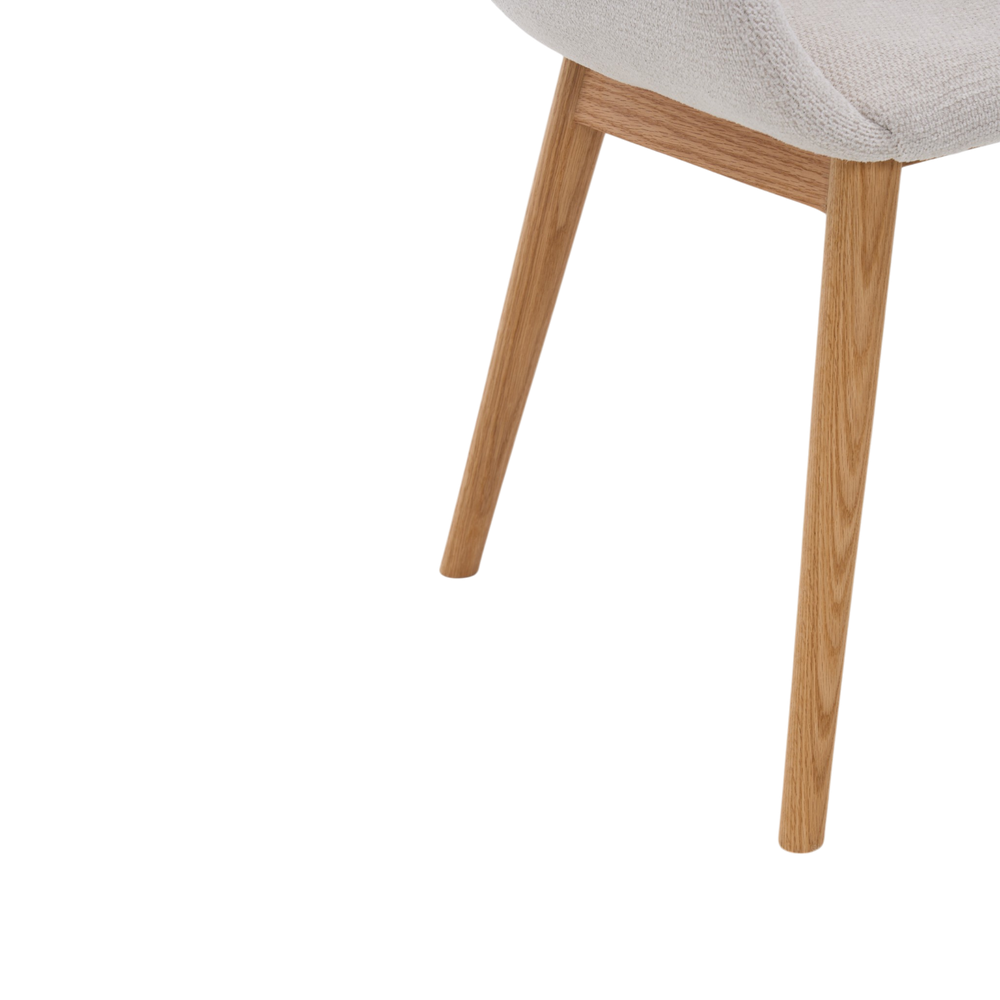 Chaise repas tissu beige