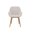 Chaise repas tissu beige