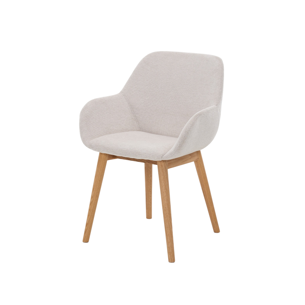 Chaise repas tissu beige