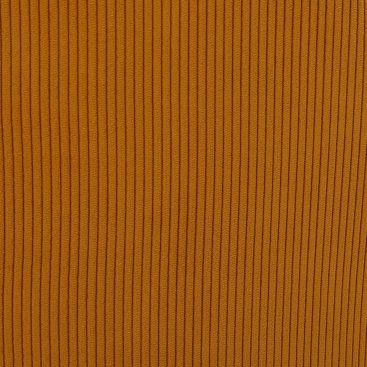 Chaise en velours c?telé jaune curry