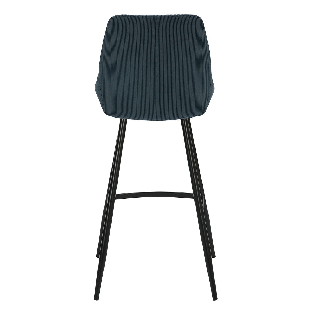 Chaise de bar velours c?telé bleu foncé