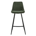 Chaise de bar velours c?telé vert sapin