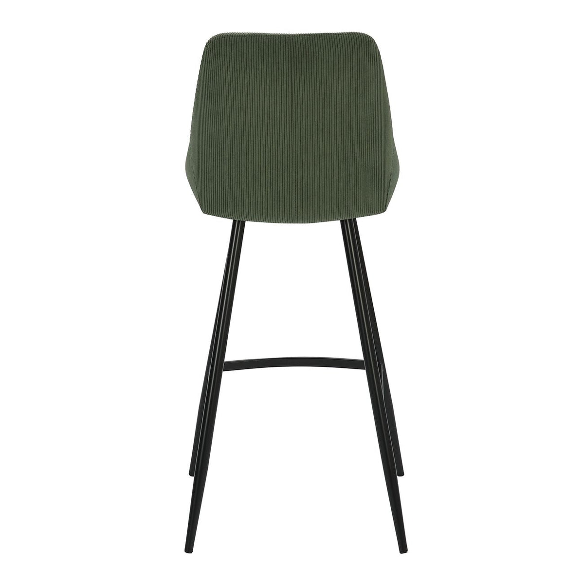 Chaise de bar velours c?telé vert sapin