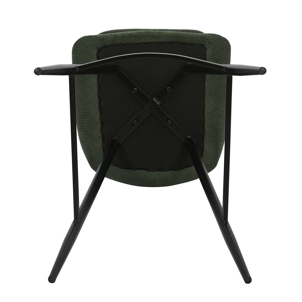 Chaise de bar velours c?telé vert sapin