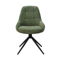 Chaise repas en tissu vert clair