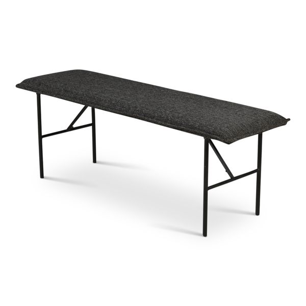 Banc tissu gris foncé