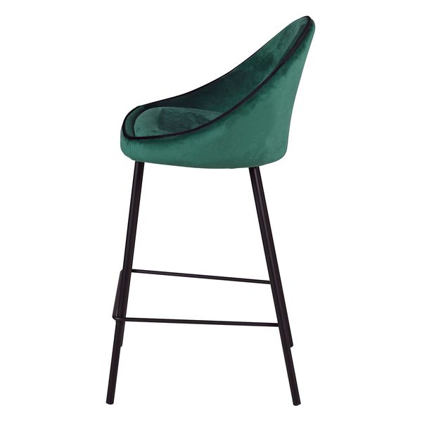 Chaise de bar velours vert canard