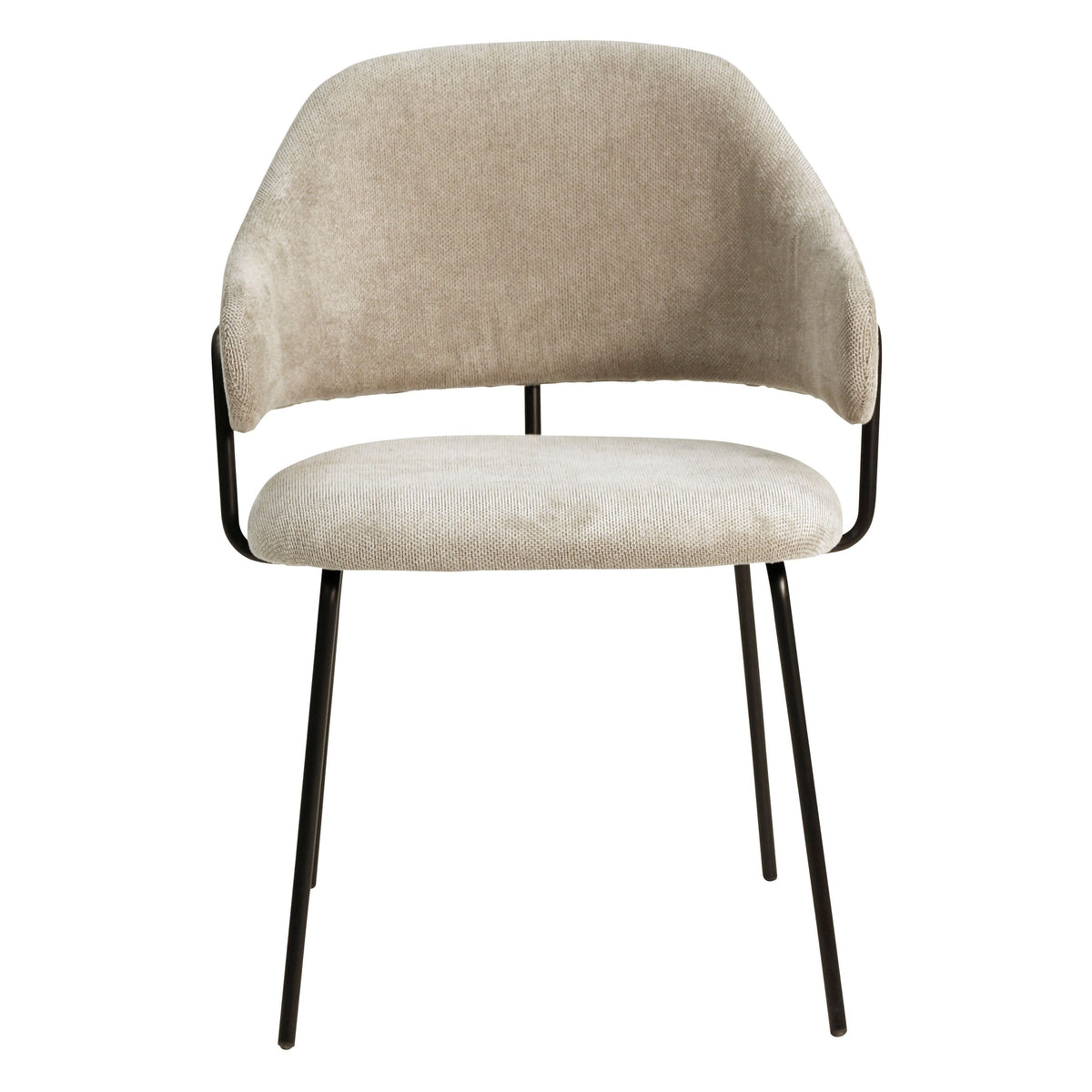 Chaise repas tissu sable