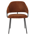 Chaise repas tissu cuivre