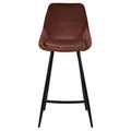 Chaise snack en velours marron