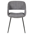 Chaise repas velours c?telé gris clair