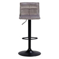Tabouret de bar en velours taupe réglable Jordi