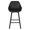 Chaise de bar pivotante noir mat