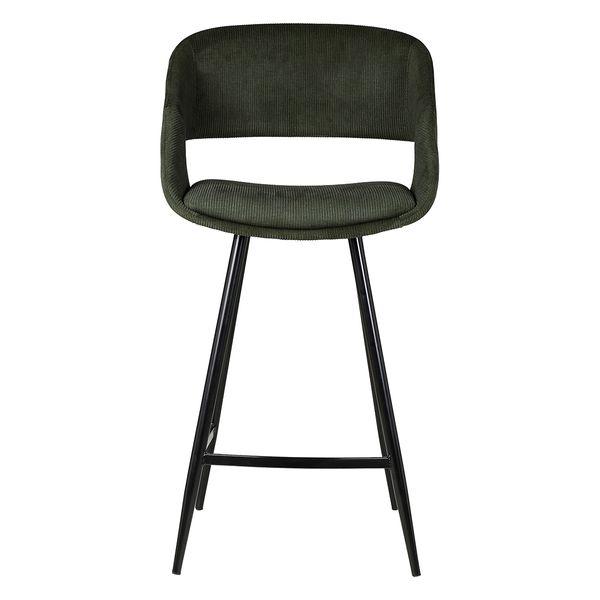 Chaise snack velours c?telé vert foncé
