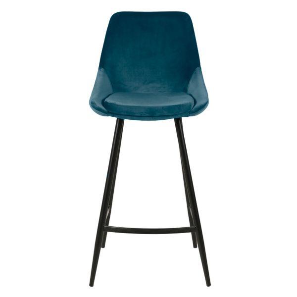 Chaise de bar velours bleu