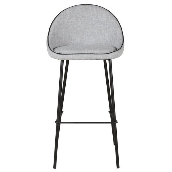 Chaise de bar tissu gris clair