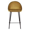 Chaise de bar velours ocre