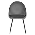 Chaise de repas velours anthracite