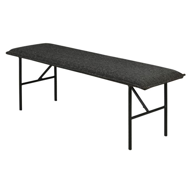 Banc tissu gris foncé