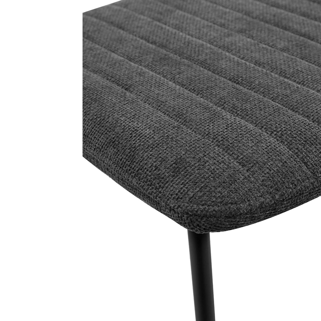 Chaise repas tissu gris foncé