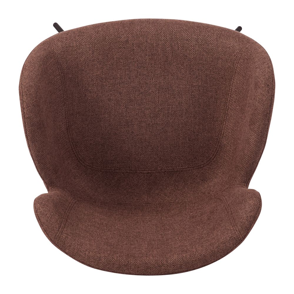 Chaise repas accoudoir tissu rouge lie de vin