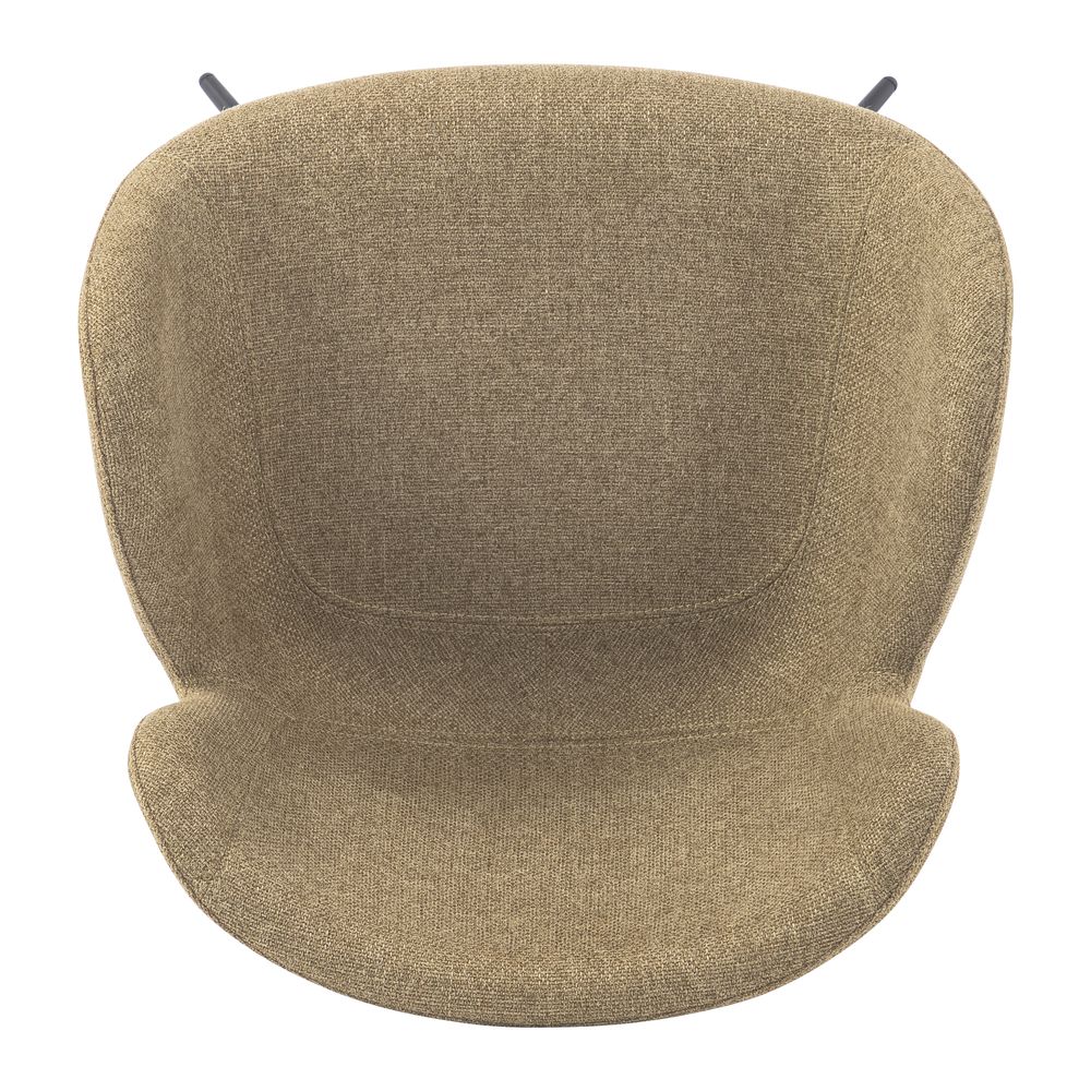 Chaise repas accoudoir tissu kaki