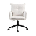 Chaise de bureau velours c?telé blanc