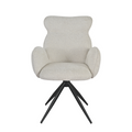 Chaise repas pivotante auto-return chenillé beige