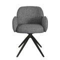 Chaise repas accoudoir tissu gris