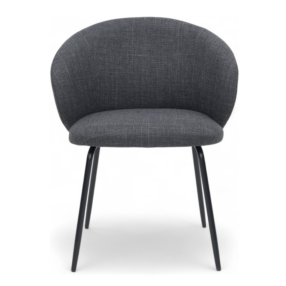 Chaise repas tissu gris foncé