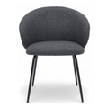 Chaise repas tissu gris foncé