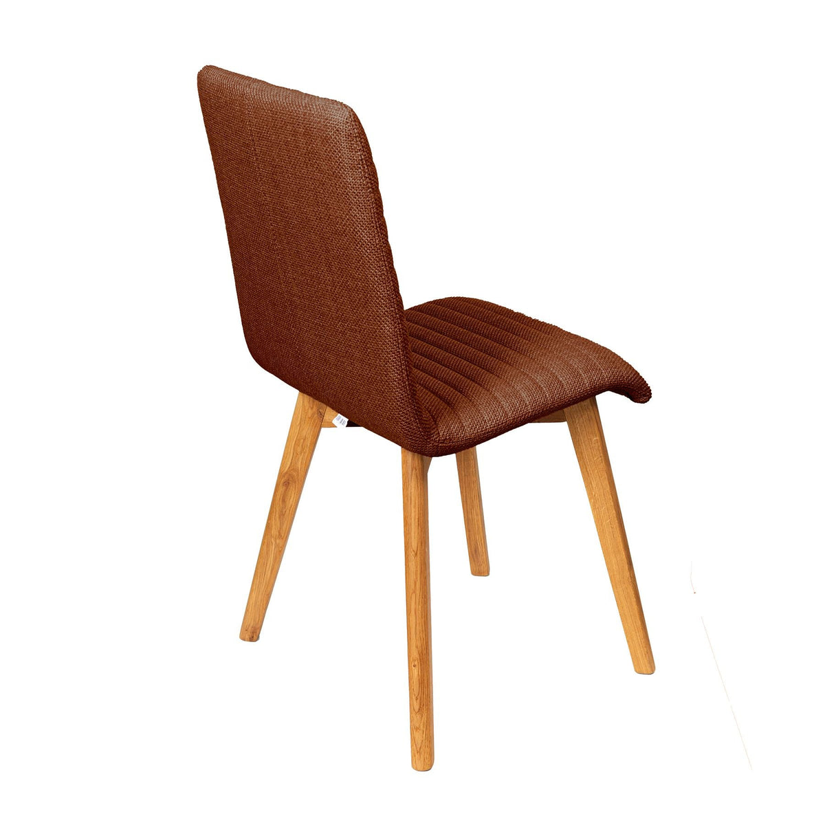 Chaise repas tissu cognac