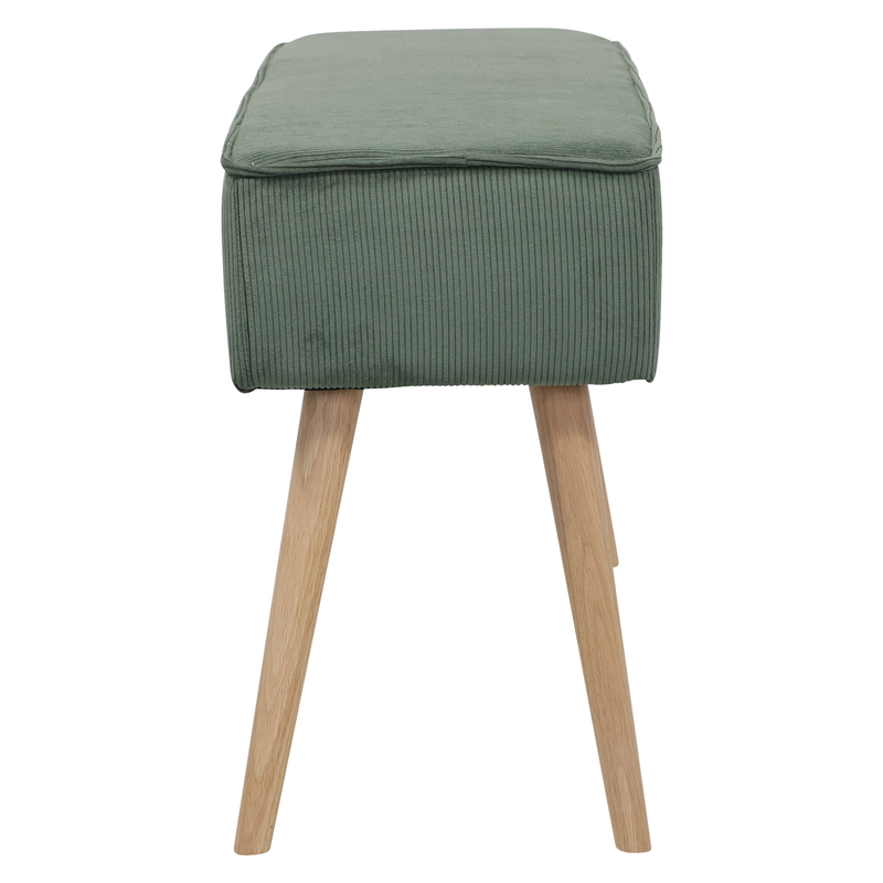 Banc velours c?telé vert foncé
