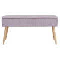 Banc velours c?telé lilas