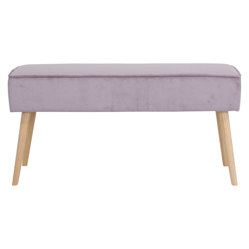 Banc velours c?telé lilas